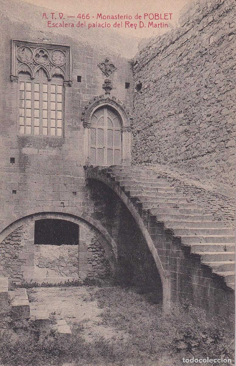 POBLET - MONASTERIO DE SANTA MARIA. ESCALERA DEL PALACIO DEL REY D. MARTÍN