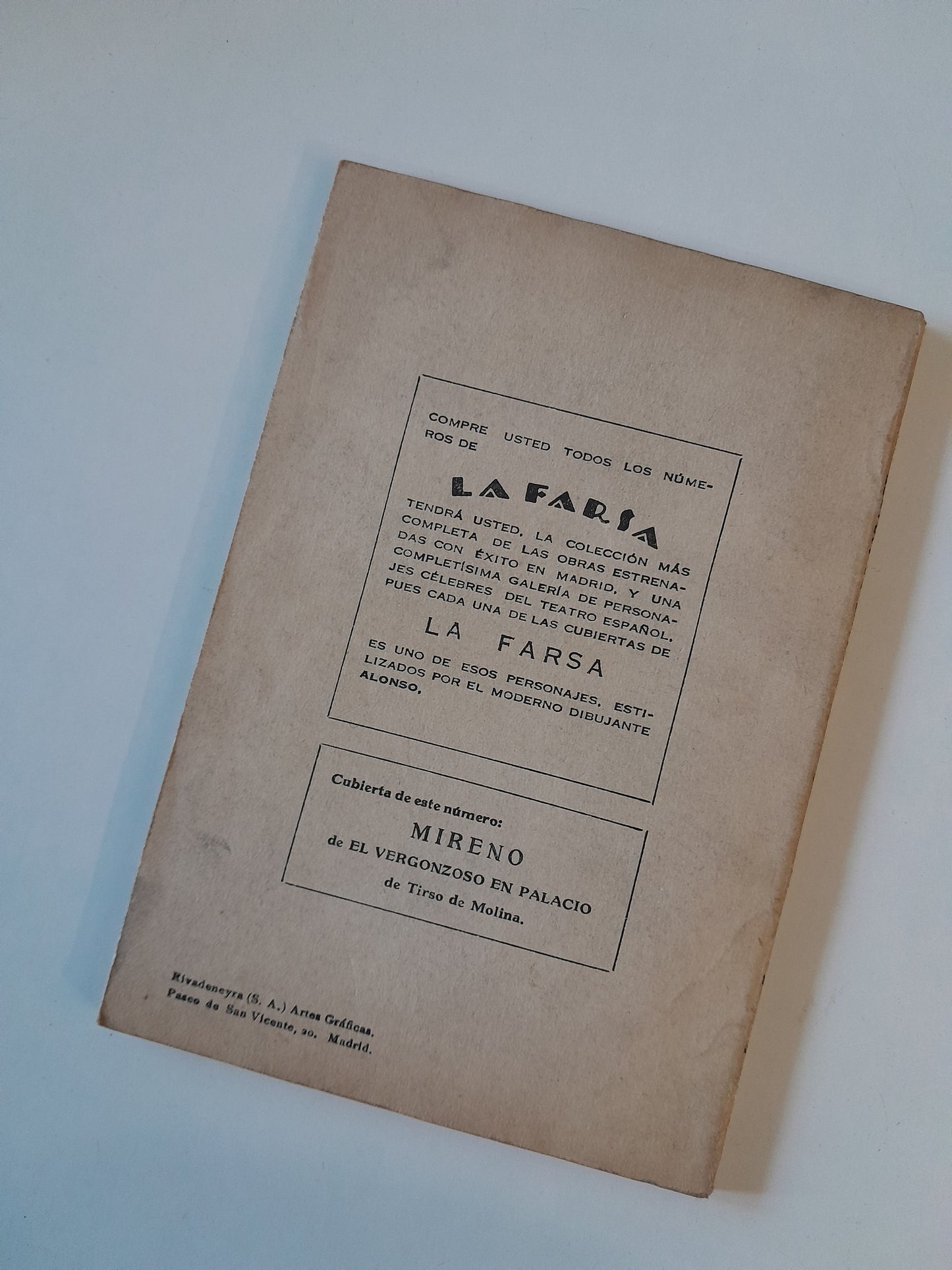 REVISTA DE TEATRO LA FARSA: NOCHE DE CABARET, DE PASO Y ESTREMERA - AÑO 3, NÚM. 90 (8 JUNIO 1929)