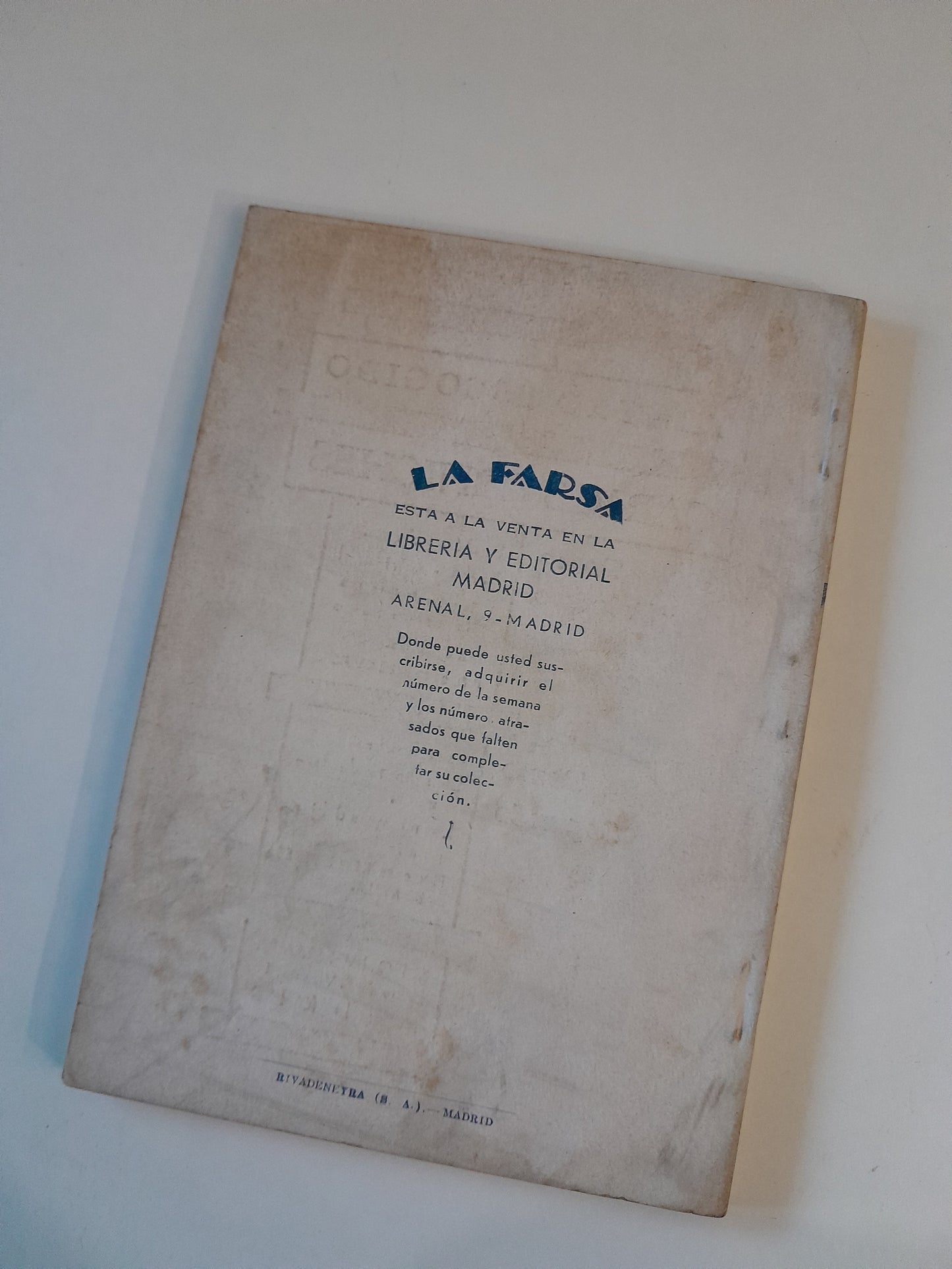 REVISTA DE TEATRO LA FARSA: EL TÍO CATORCE, DE PEDRO PÉREZ FERNÁNDEZ - AÑO 5, NÚM. 211 (26 SEPTIEMBRE 1931)