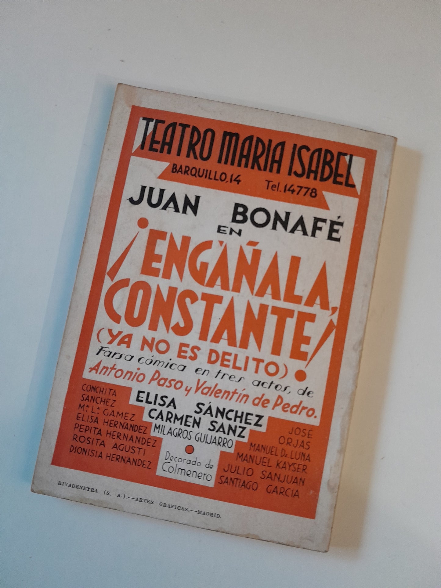 REVISTA DE TEATRO LA FARSA: ¡ENGÁÑALA CONSTANTE!, DE ANTONIO PASO Y VALENTÍN DE PEDRO - AÑO 6, NÚM. 267 (22 OCTUBRE 1932)