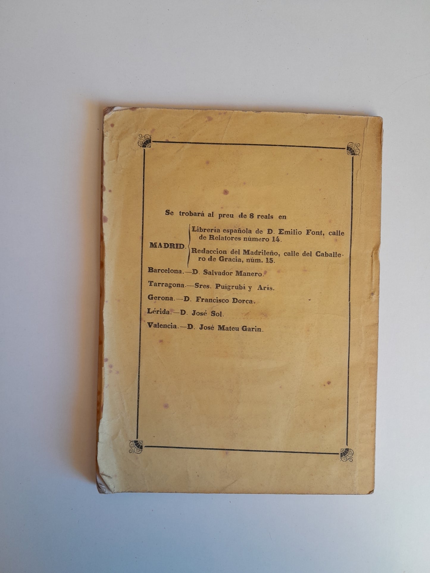 RIMAS CATALANAS - JOSEP GALIANA Y HIELY (EST. JOSÉ MORALES Y RODRÍGUEZ, 1862)