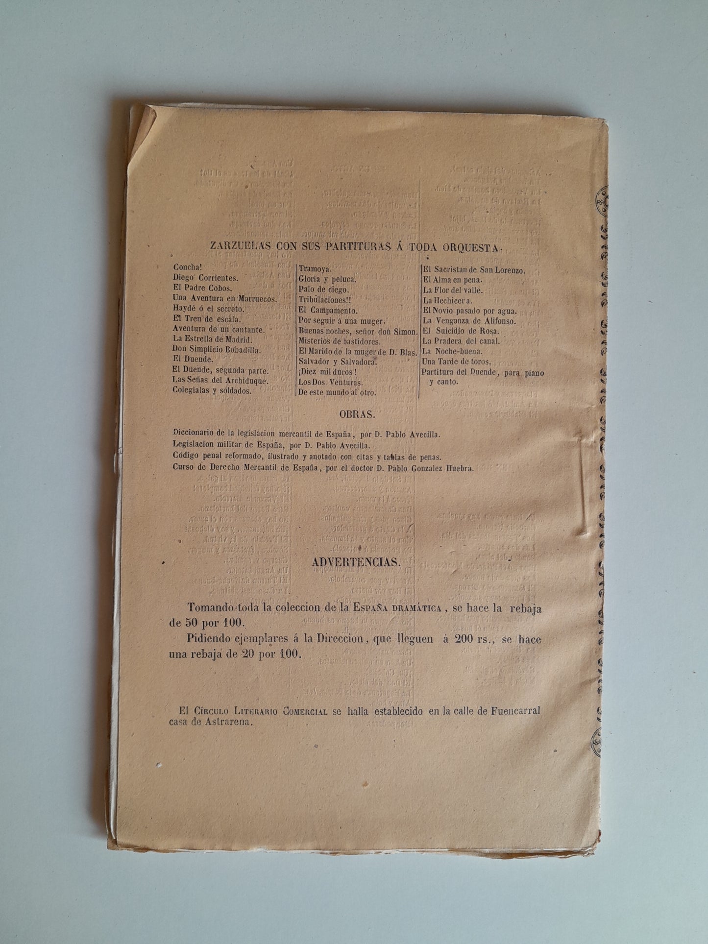 MADRID POR DENTRO - LUIS RIVERA (TIP. C. GONZÁLEZ 'LA ESPAÑA DRAMÁTICA, 314', 1857)