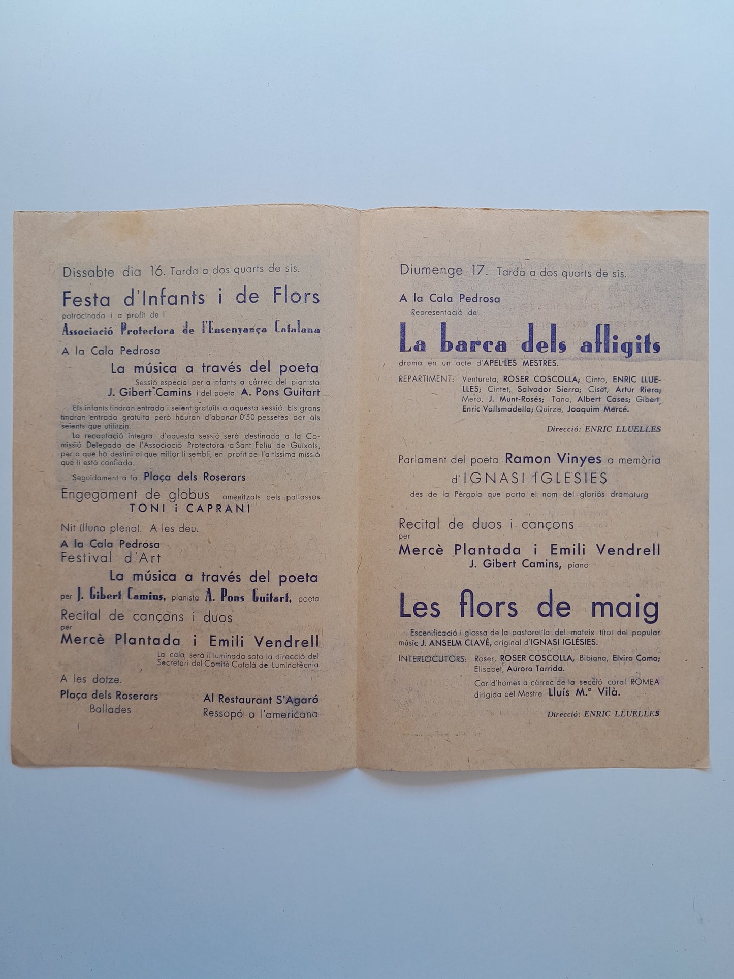 PROGRAMA FESTA MAJOR DE S'AGARÓ (SANT FELIU DE GUÍXOLS, 1932)
