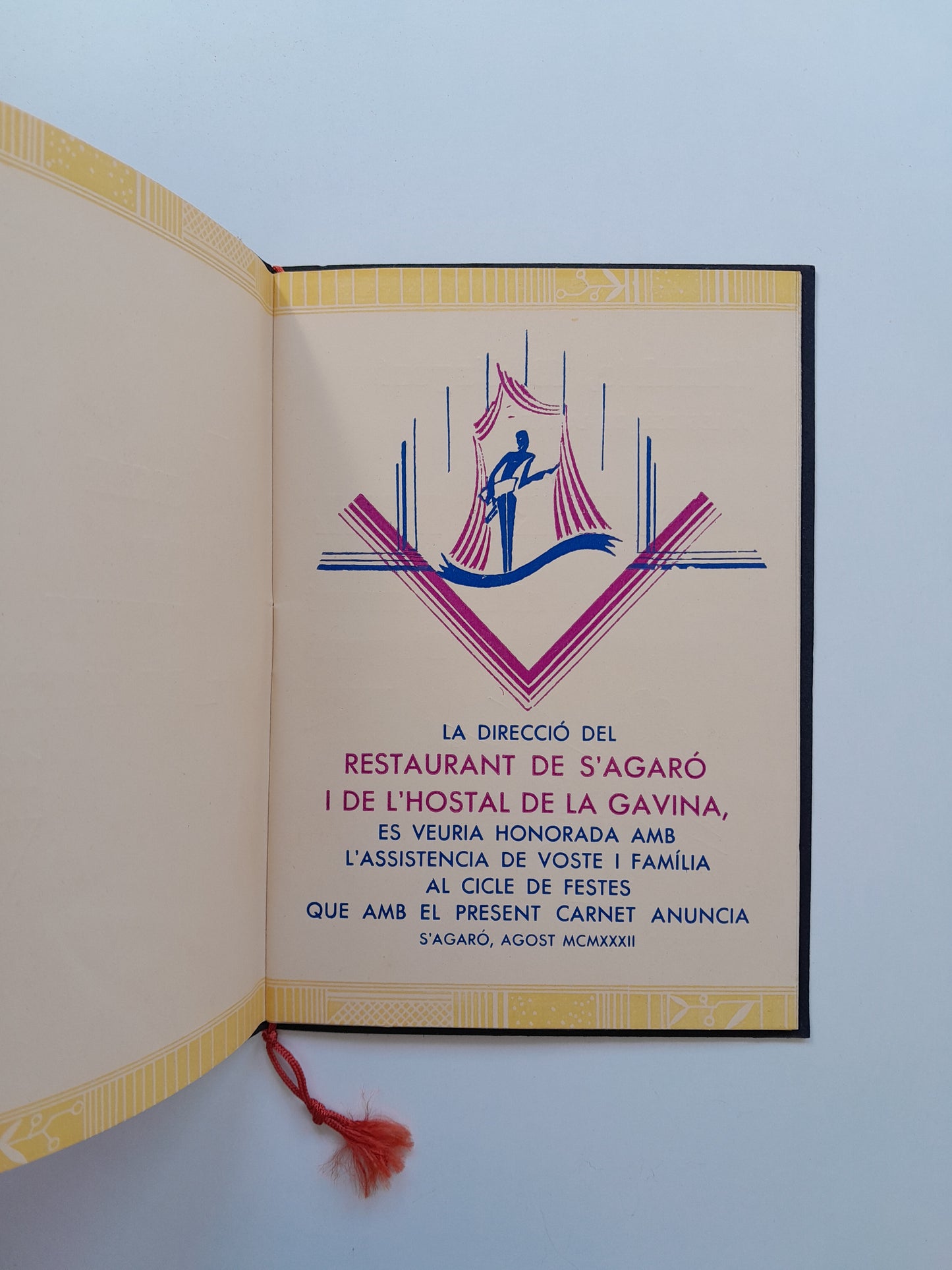 PROGRAMA CICLE DE FESTES DE S'AGARÓ (SANT FELIU DE GUÍXOLS, 1932)