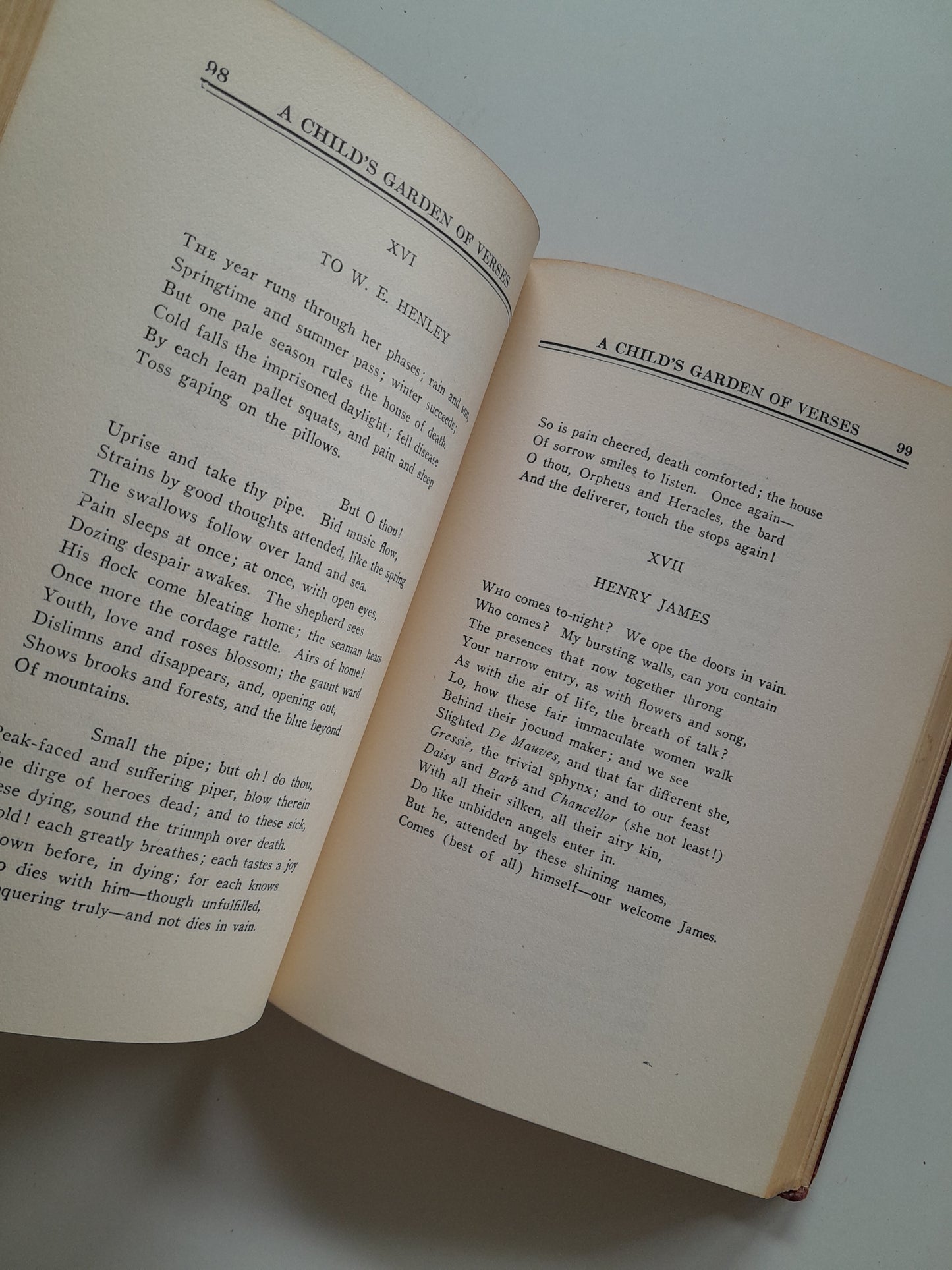 A CHILD'S GARDEN OF VERSES AND OTHER POEMS - ROBERT L. STEVENSON (S.C.P.C., 1930)