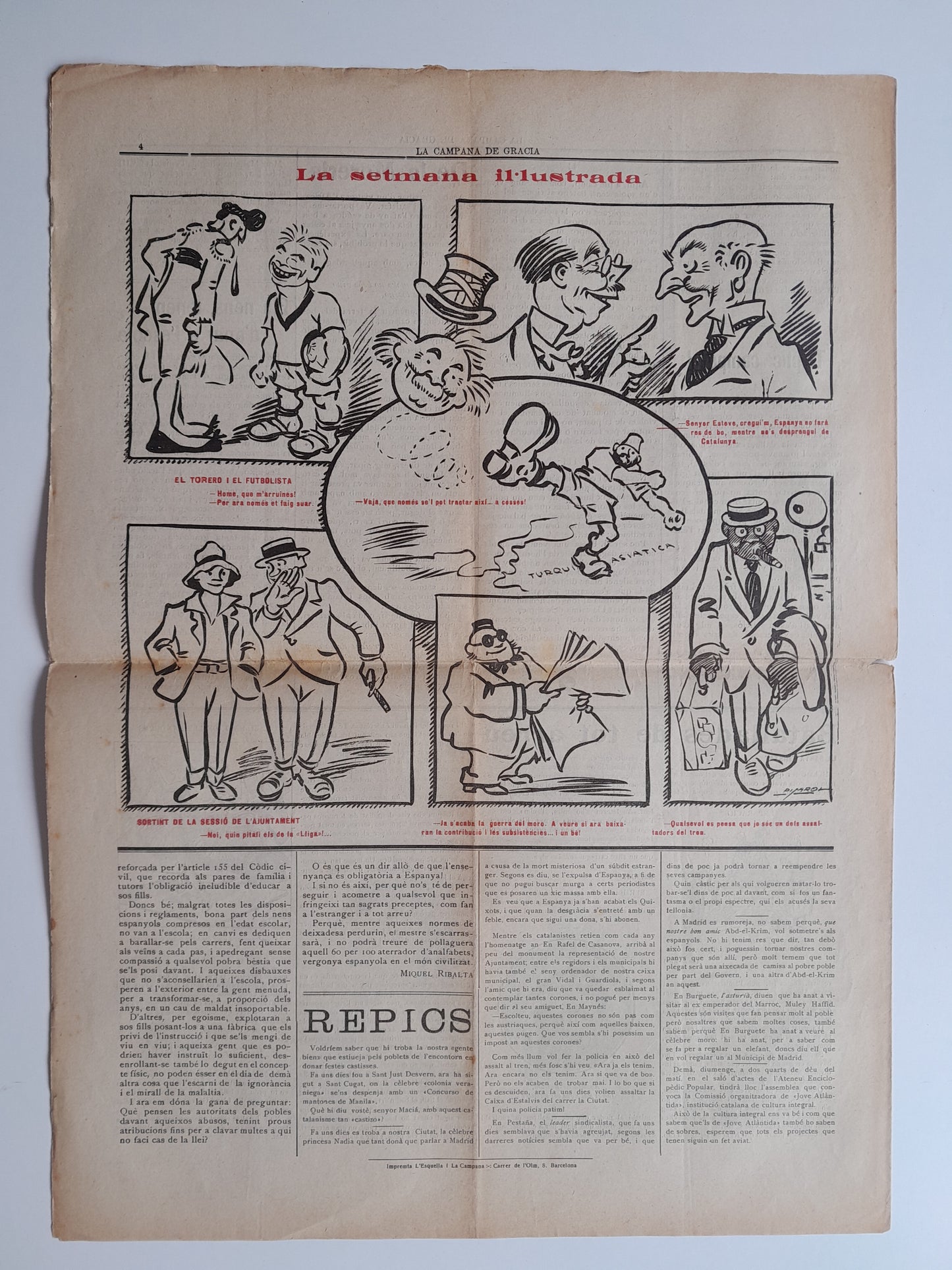 LA CAMPANA DE GRÀCIA (BARCELONA) - ANY 54, NÚM. 2749 (25 FEBRER 1922)
