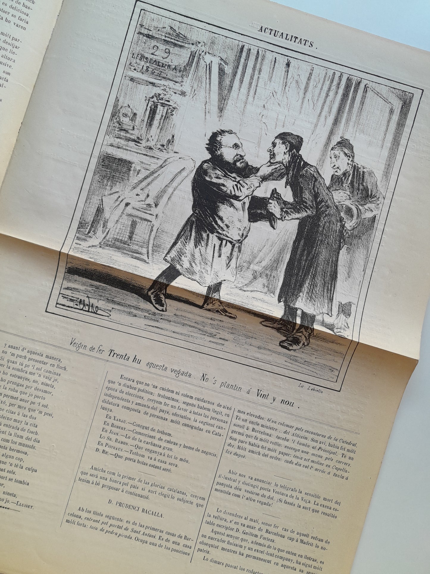 UN TROS DE PAPER (BARCELONA) - ANY 1, NÚM. 29 (3 DESEMBRE 1865)