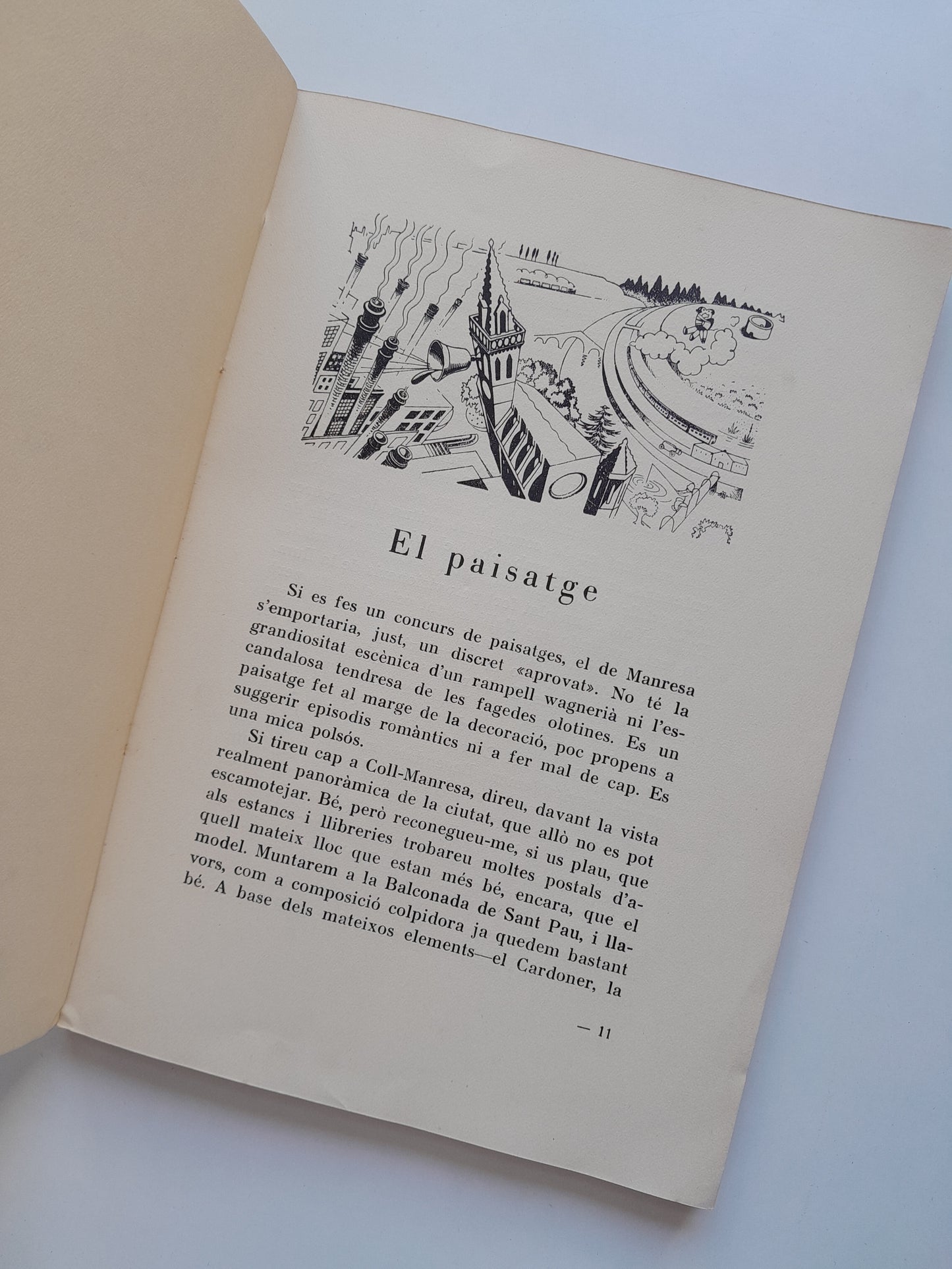 UN LLIBRE VERD. VISIÓ PARCIAL DE MANRESA - VICENTS PRAT (1932)