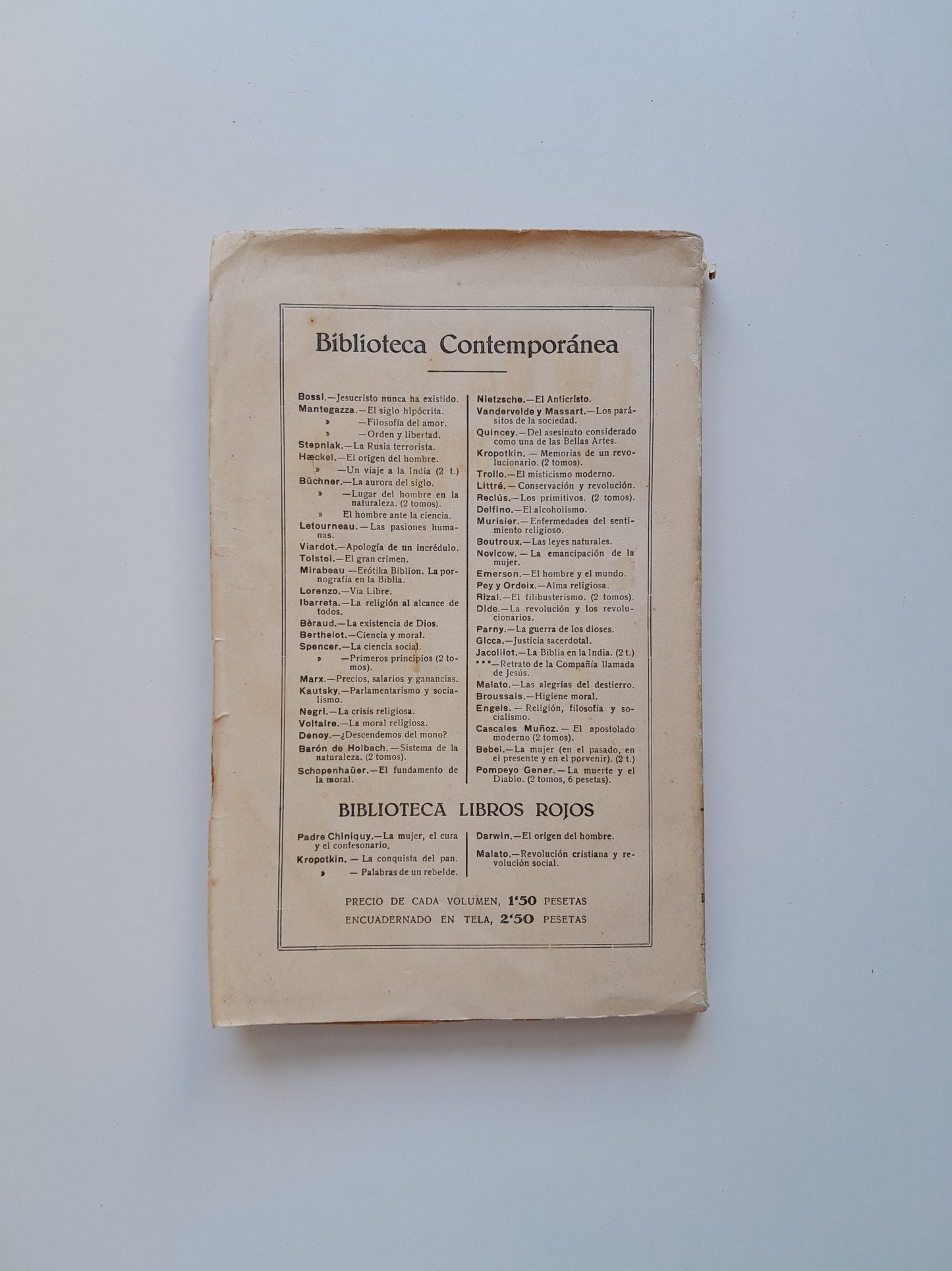 ¿DESCENDEMOS DEL MONO? - E. DENOY (ATLANTE, c.1910)