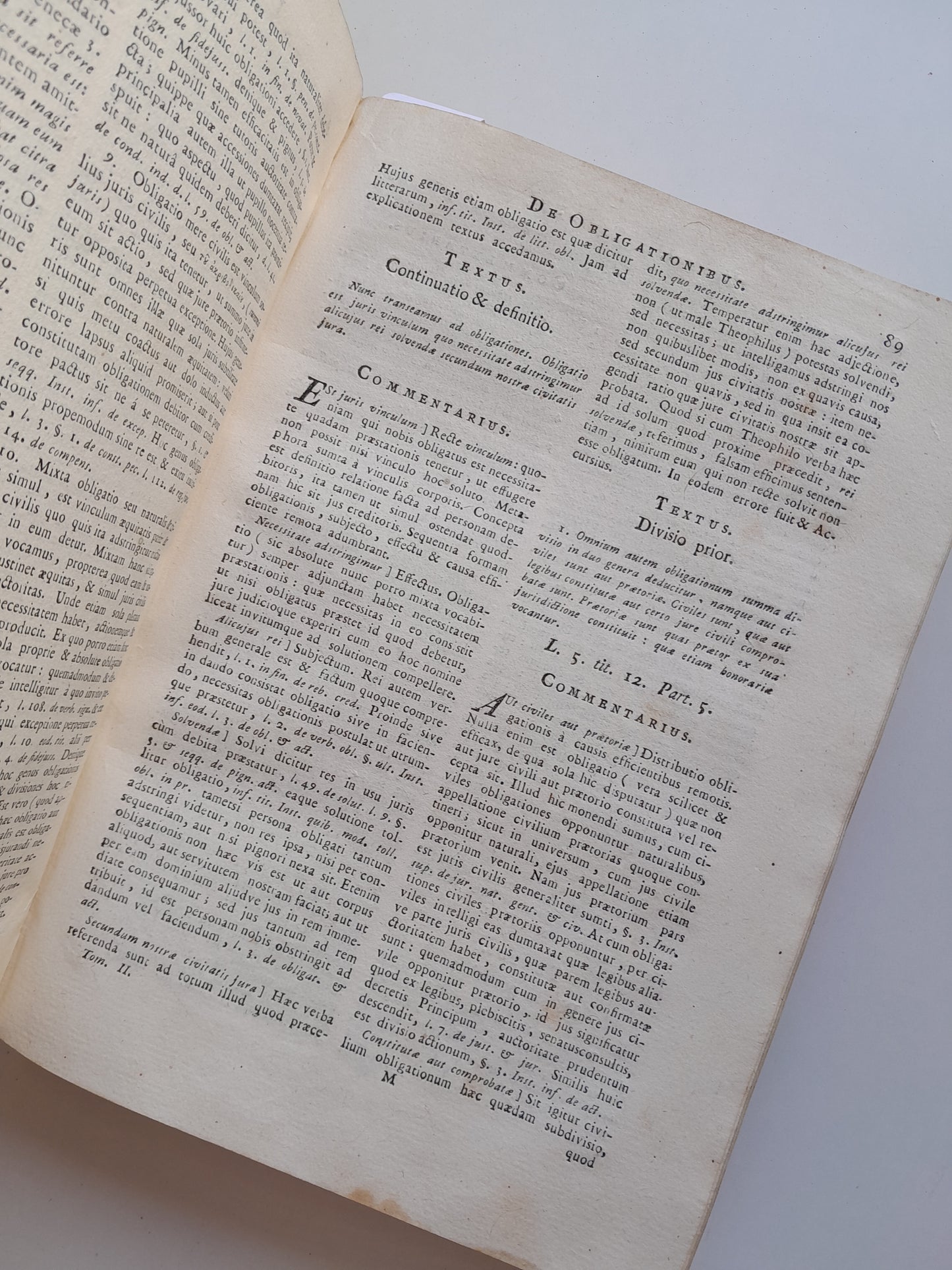 INSTITUTIONUM IMPERIALIUM (COMPLETA 2 TOMOS) - ARNOLDI VINNII I.C. (BENEDICTO MONFORT, 1786)