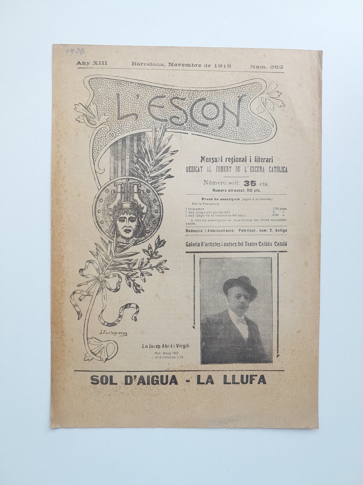 L'ESCON (BARCELONA) - ANY 13, NÚM. 262 (NOVEMBRE 1918)