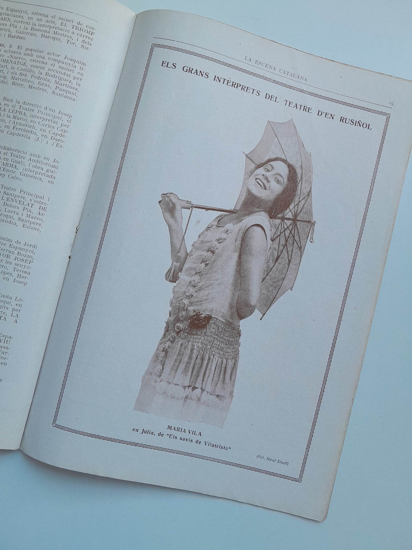 LA ESCENA CATALANA (BARCELONA) - ANY 9, NÚM. 196 A SANTIAGO RUSIÑOL (25 GENER 1926)