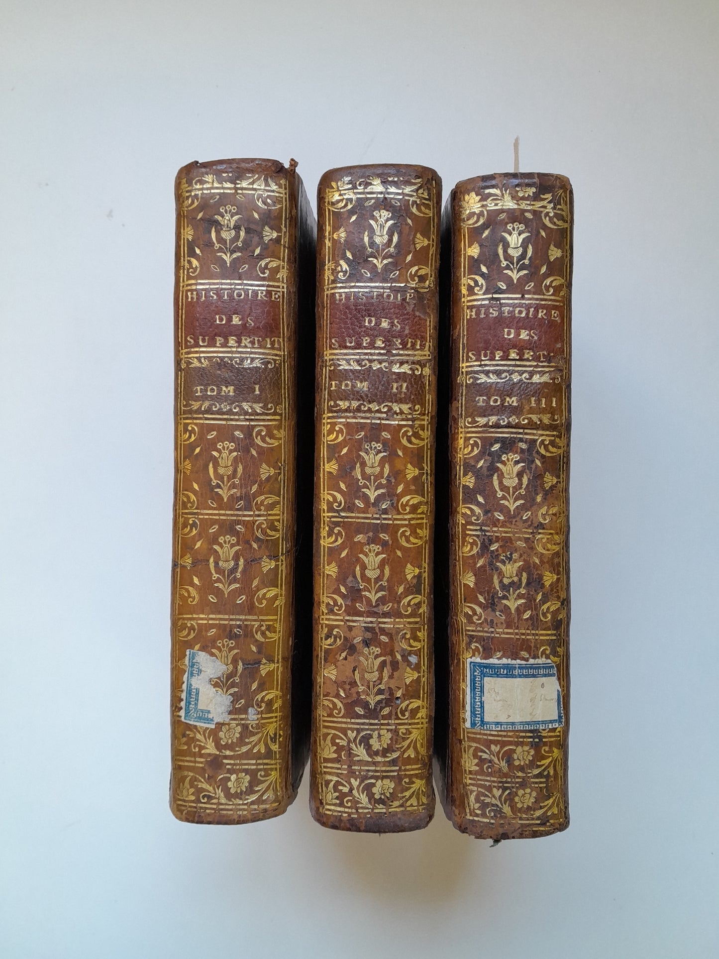 HISTOIRE CRITIQUE DES PRATIQUES SUPERSTITIEUSES (COMPLETA 3 TOMOS) - PIERRE LE BRUN (GUILLAUME DESPREZ, 1750)