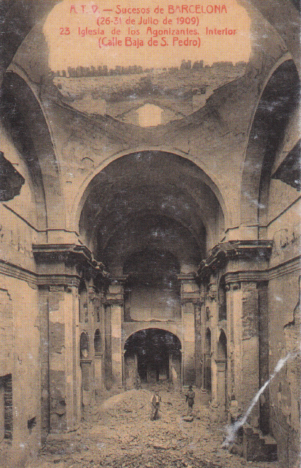BARCELONA - SUCESOS DE BARCELONA. 23. IGLESIA DE LOS AGONIZANTES. INTERIOR