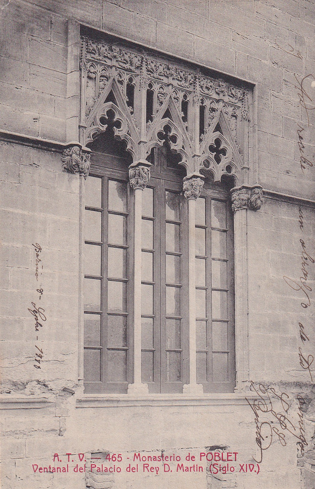 MONESTIR DE POBLET - VENTANAL DEL PALACIO DEL REY D. MARTÍN