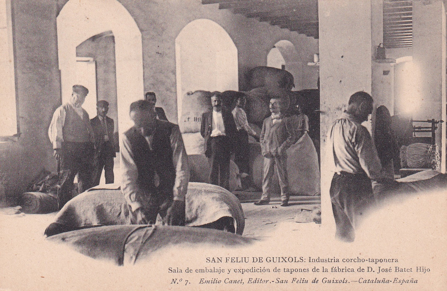 SANT FELIU DE GUÍXOLS - 7. SALA DE EMBALAJE Y EXPEDICIÓN DE TAPONES DE LA FÁBRICA DE D. JOSÉ BATET HIJO