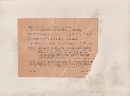 DISCURSO DEL COMISARIO DEL REICH ARTHUR SEYß-INQUART EN LA SALA DE UTRECH (1943)