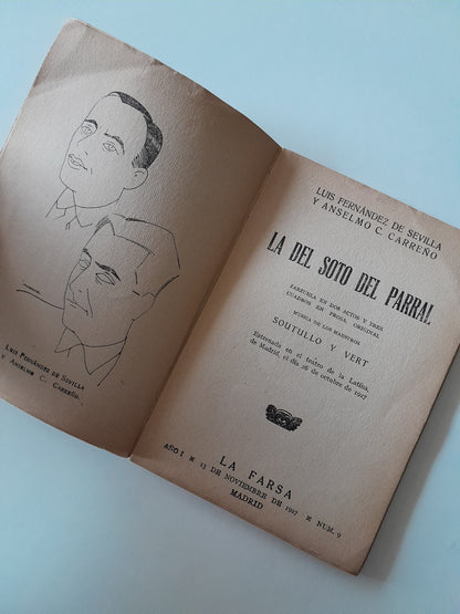 REVISTA DE TEATRO LA FARSA: LA DEL SOTO DEL PARRAL, DE SEVILLA Y CARREÑO - AÑO 1, NÚM. 9 (13 NOVIEMBRE 1927)