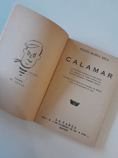 REVISTA DE TEATRO LA FARSA: CALAMAR, DE PEDRO MUÑOZ SECA - AÑO 1, NÚM. 14 (17 DICIEMBRE 1927)