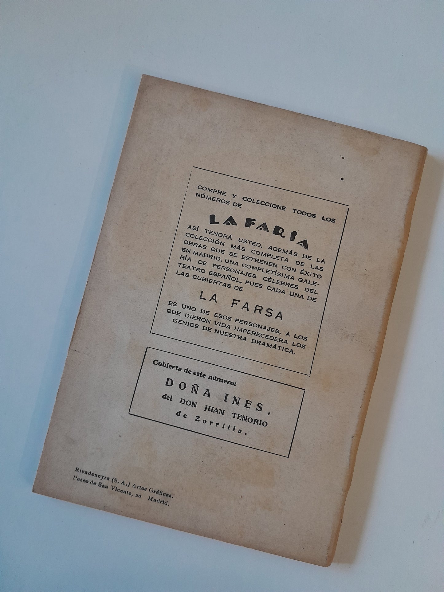 REVISTA DE TEATRO LA FARSA: ¡MIRA QUE BONITA ERA…!, DE FRANCISCO RAMOS DE CASTRO - AÑO 3, NÚM. 77 (9 MARZO 1929)