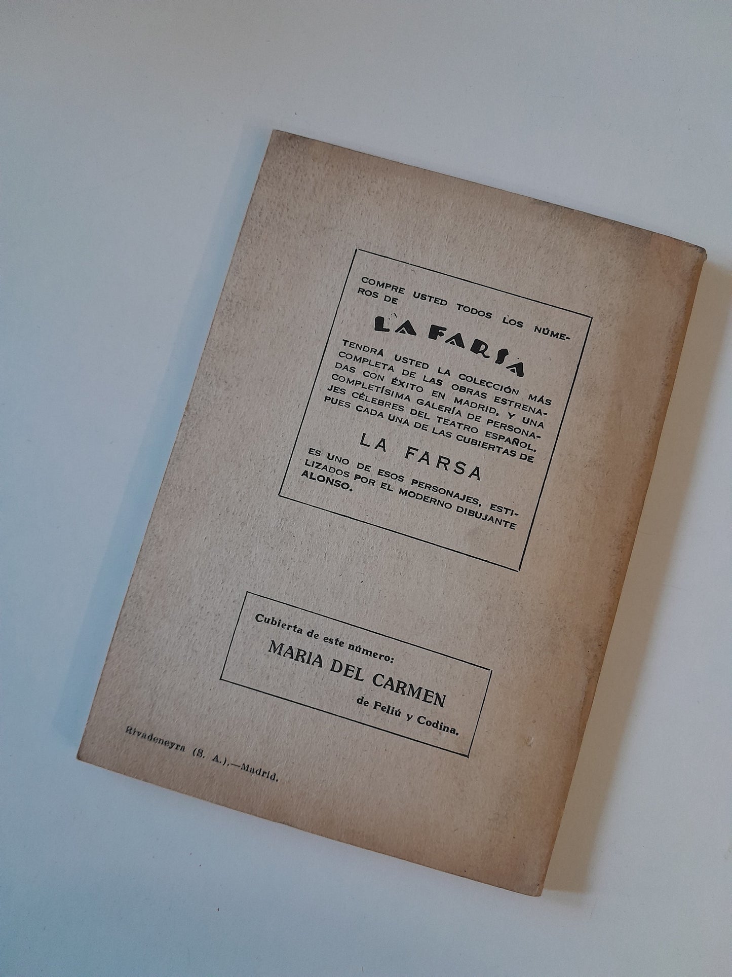 REVISTA DE TEATRO LA FARSA: LA ARAÑA DE ORO, DE CADENAS Y GUTIERREZ ROIG - AÑO 3, NÚM. 108 (5 OCTUBRE 1929)