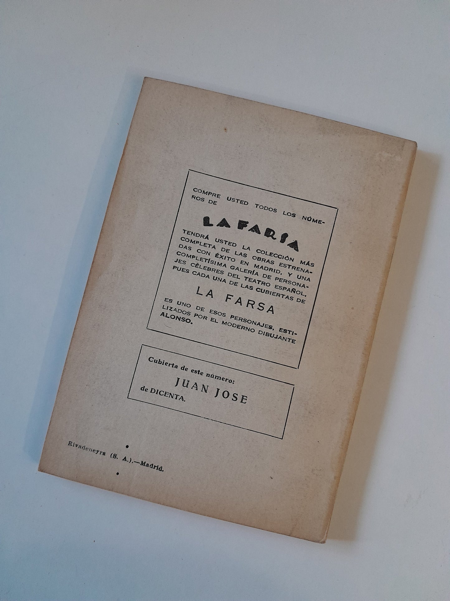 REVISTA DE TEATRO LA FARSA: ESTUDIANTES Y MODISTILLAS, DE ANTONIO CASERO - AÑO 3, NÚM. 119 (21 DICIEMBRE 1929)
