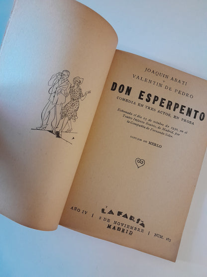 REVISTA DE TEATRO LA FARSA: DON ESPERPENTO, DE JOAQUIN ABATI Y VALENTÍN DE PEDRO - AÑO 4, NÚM. 165 (8 NOVIEMBRE 1930)