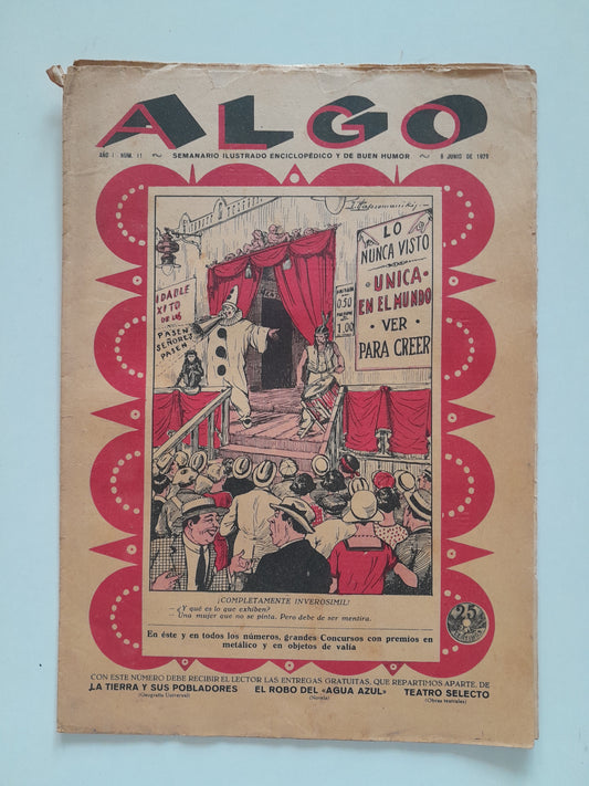 SEMANARIO ILUSTRADO ALGO - AÑO 1, NÚM. 11 (8 JUNIO 1929)