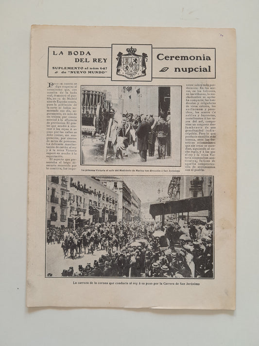 SUPLEMENTO NUEVO MUNDO 'LA BODA DEL REY' - AÑO 13, NÚM. 647 (31 MAYO 1906)