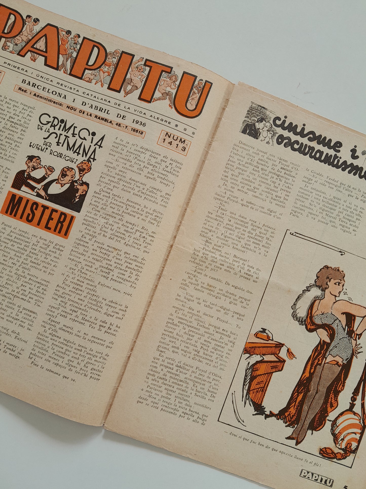 PAPITU - ANY 28, NÚM. 1413 (1 ABRIL 1936)