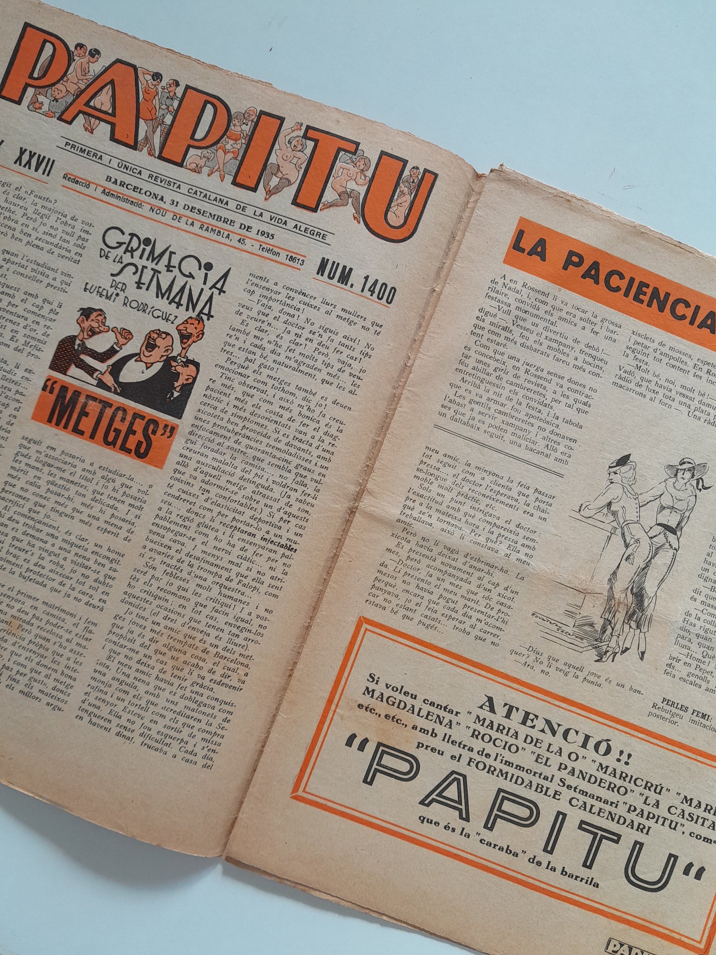 PAPITU - ANY 27, NÚM. 1400 (31 DESEMBRE 1935)