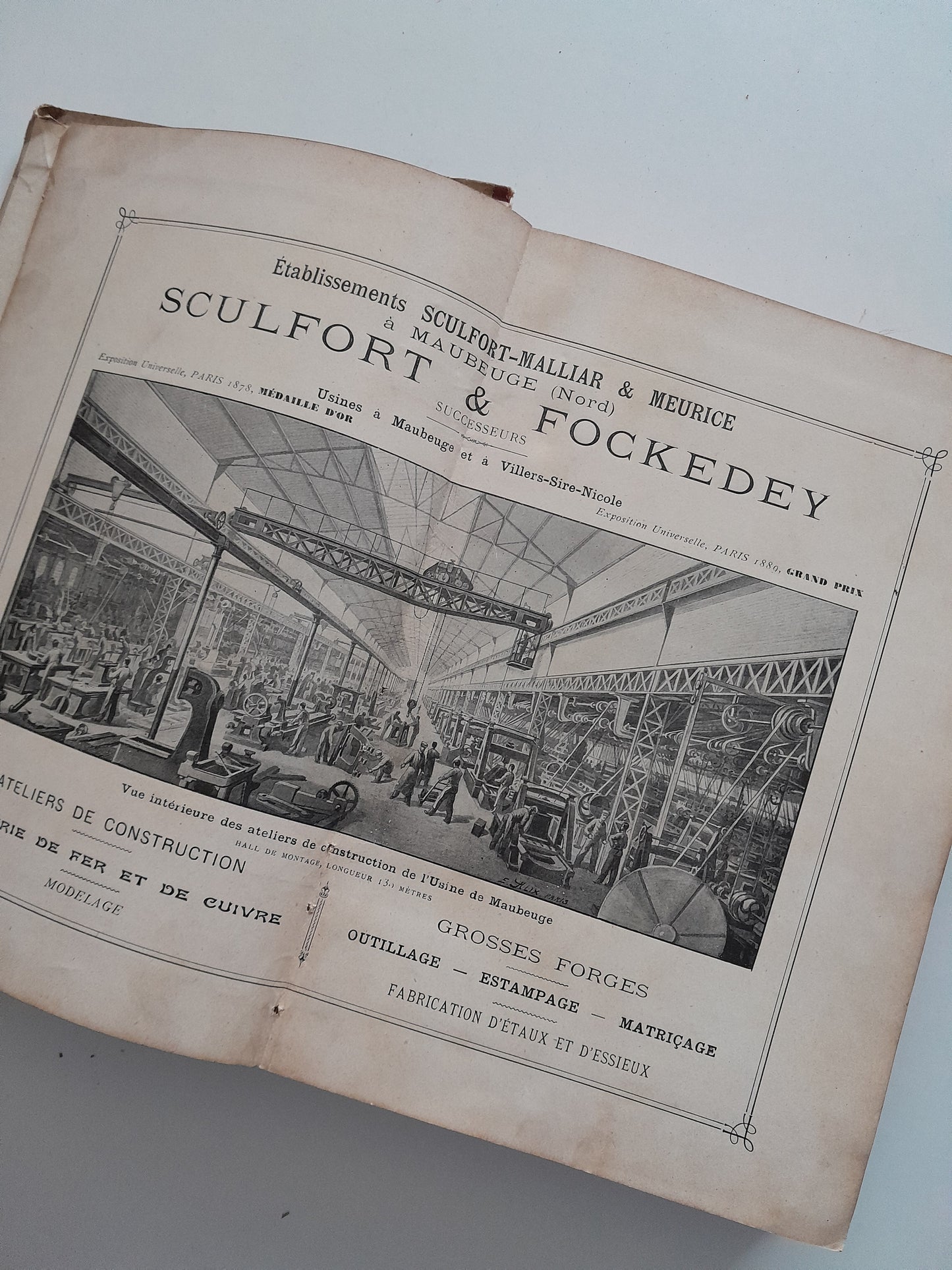 ALBUM-TARIFE DE MACHINES-OUTILS ET D'OUTILLAGE - SCULFORT & FOCKEDEY (1900)