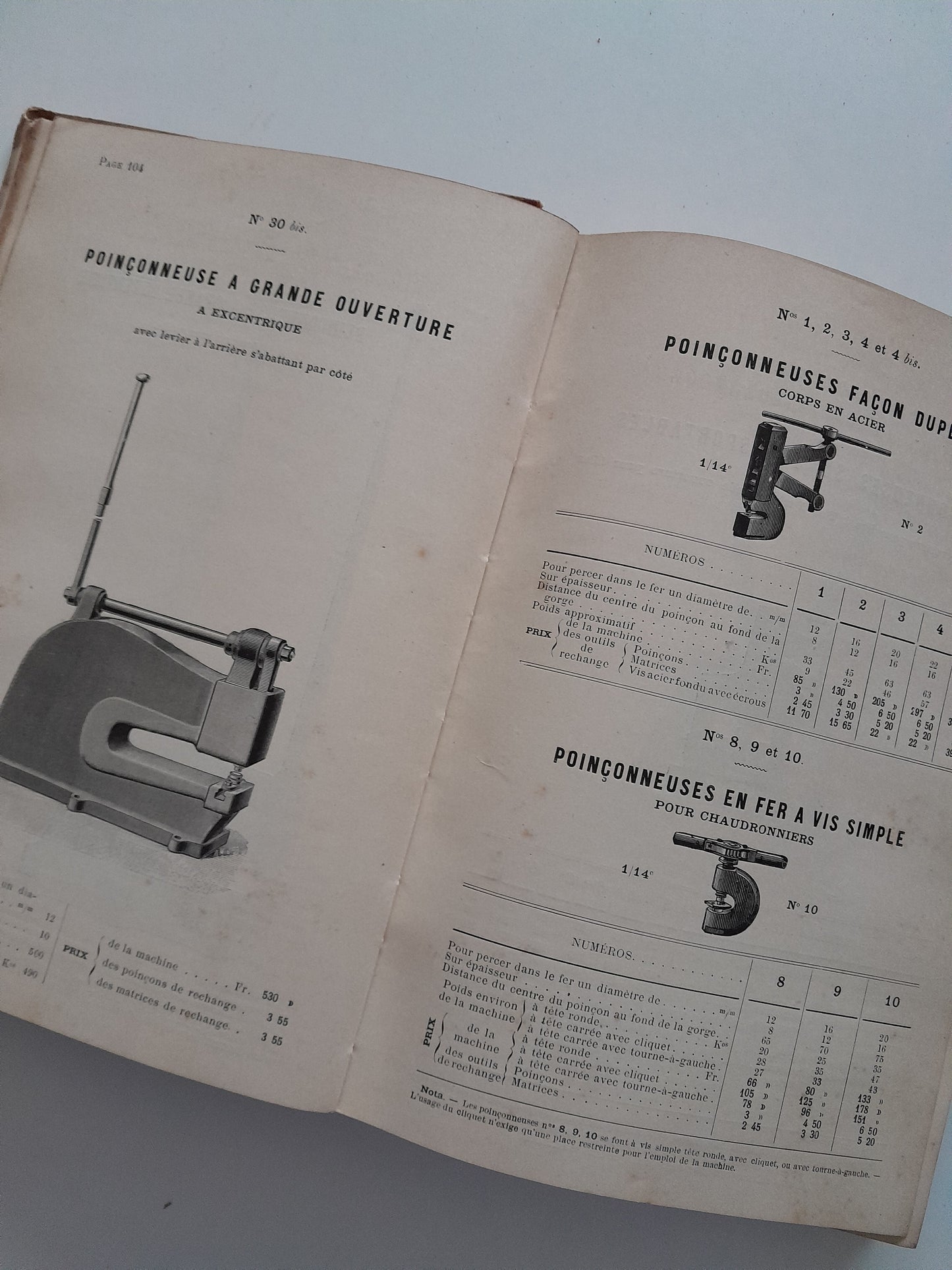 ALBUM-TARIFE DE MACHINES-OUTILS ET D'OUTILLAGE - SCULFORT & FOCKEDEY (1900)