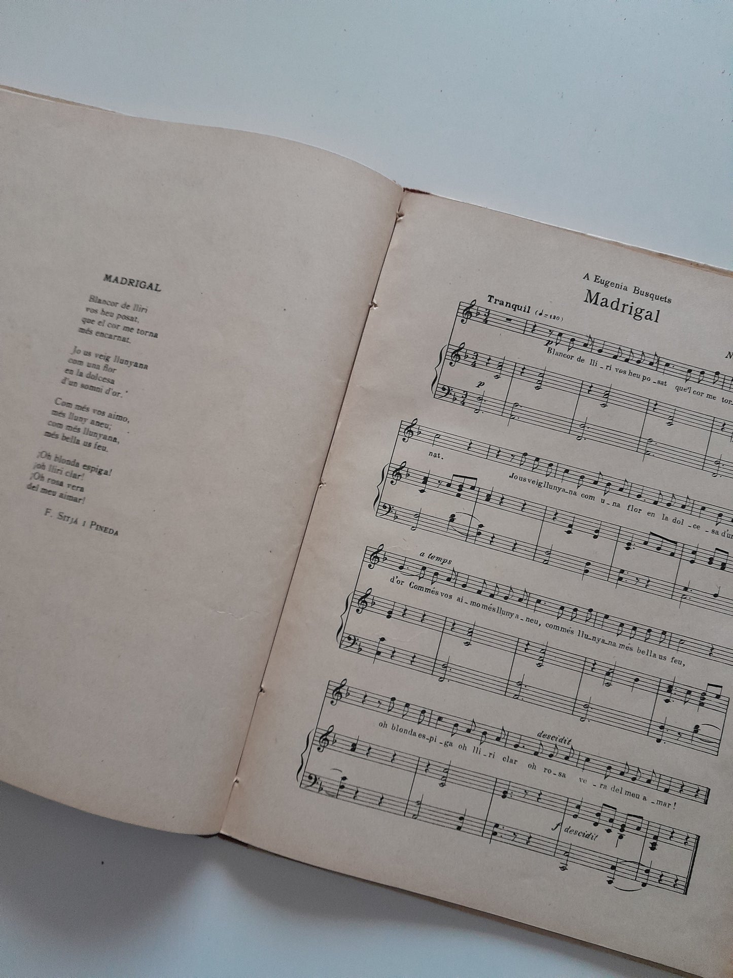 CANÇONS AMOROSES. CANT I PIANO - NARCISA FREIXAS (A. BOILEAU & BERNASCONI, 1916)