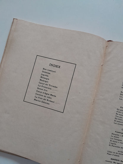 CANÇONS AMOROSES. CANT I PIANO - NARCISA FREIXAS (A. BOILEAU & BERNASCONI, 1916)