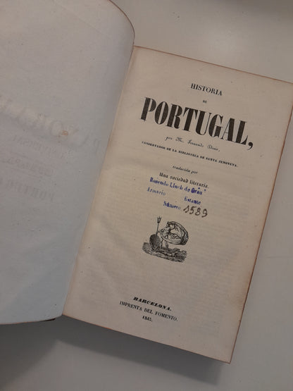 PANORAMA UNIVERSAL. HISTORIA DE PORTUGAL E HISTORIA DE LAS ISLAS BALEARES Y PITIUSAS - VV. AA. (IMP. DEL FOMENTO, 1845)