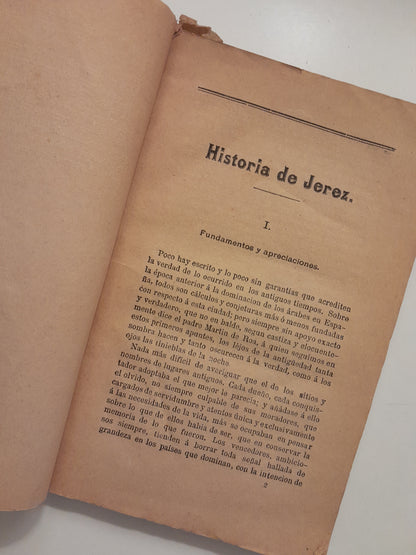 HISTORIA DE JEREZ - MANUEL CANCELA Y RUIZ (IMP. EL CRONISTA, 1883)