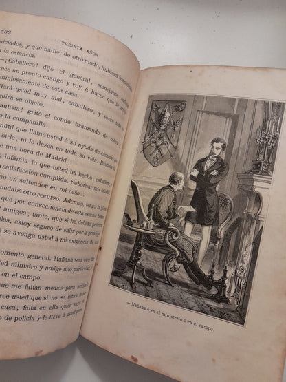 TREINTA AÑOS O LA VIDA DE UN JUGADOR (COMPLETA 2 TOMOS) - MANUEL ANGELÓN (ESPASA, c.1870)