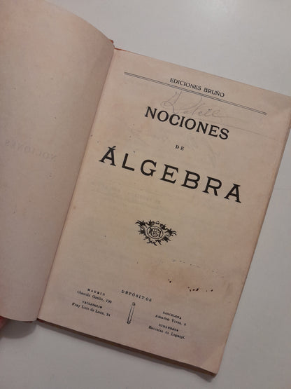 NOCIONES DE ÁLGEBRA - SIN AUTOR (BRUÑO, c.1910)