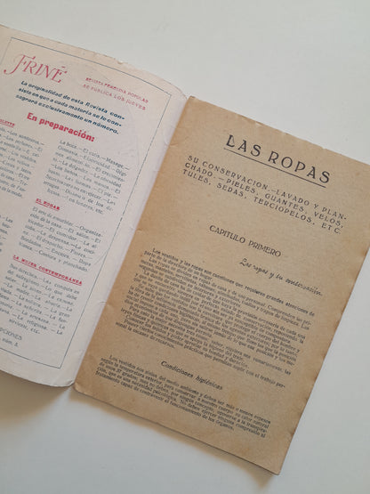REVISTA FEMENINA FRINÉ: LAS ROPAS - AÑO 1, NÚM. 11 (ABRIL 1918)