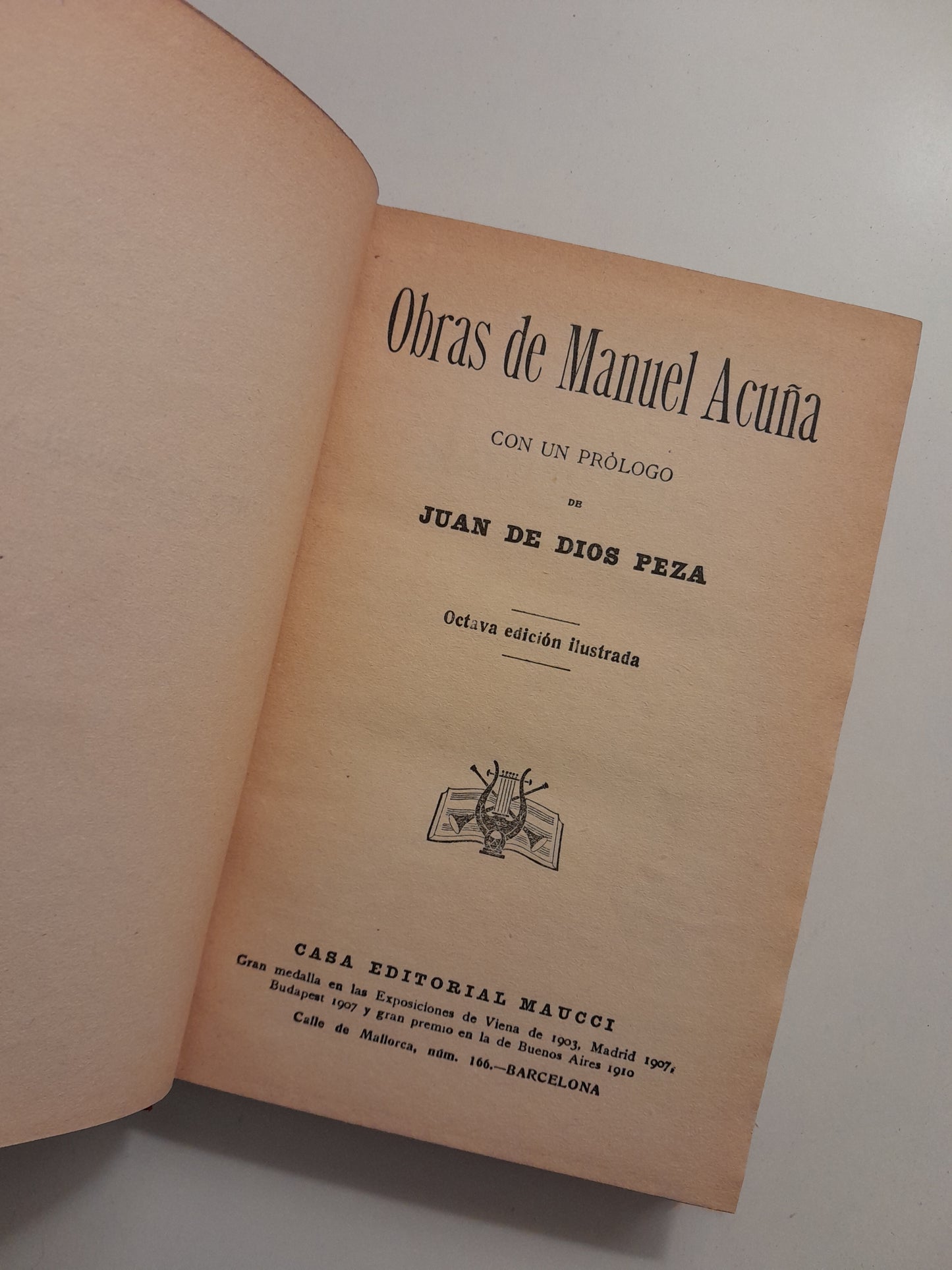 OBRAS DE MANUEL ACUÑA - MANUEL ACUÑA (MAUCCI, c. 1915)