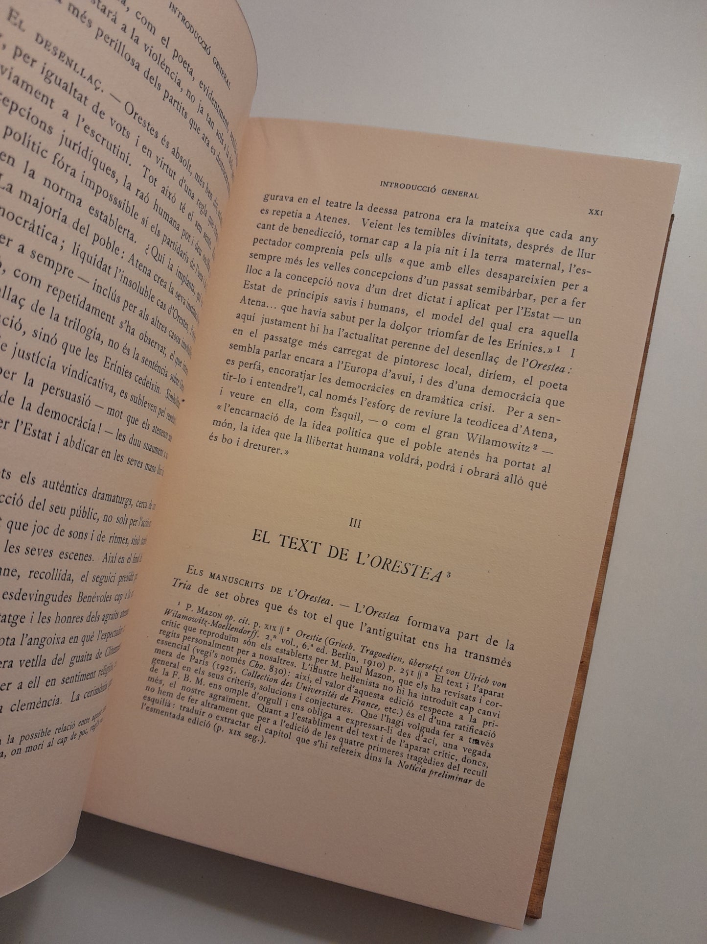 TRAGÈDIES III. L'ORESTEA - ÈSQUIL (BERNAT METGE, 1934)