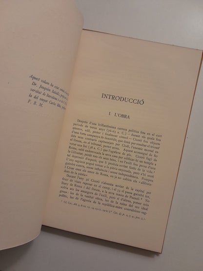 DE L'ORADOR I - M. T. CICERÓ (BERNAT METGE, 1929)