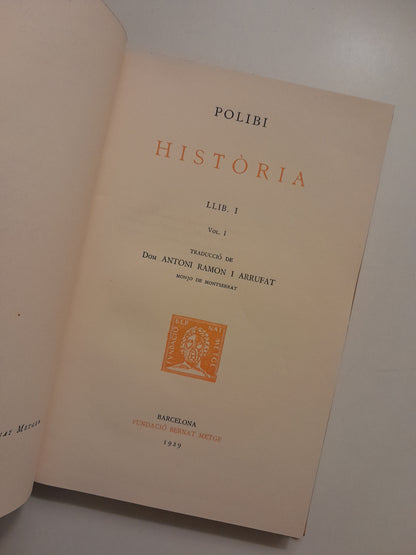 HISTÒRIA I - POLIBI (BERNAT METGE, 1929)