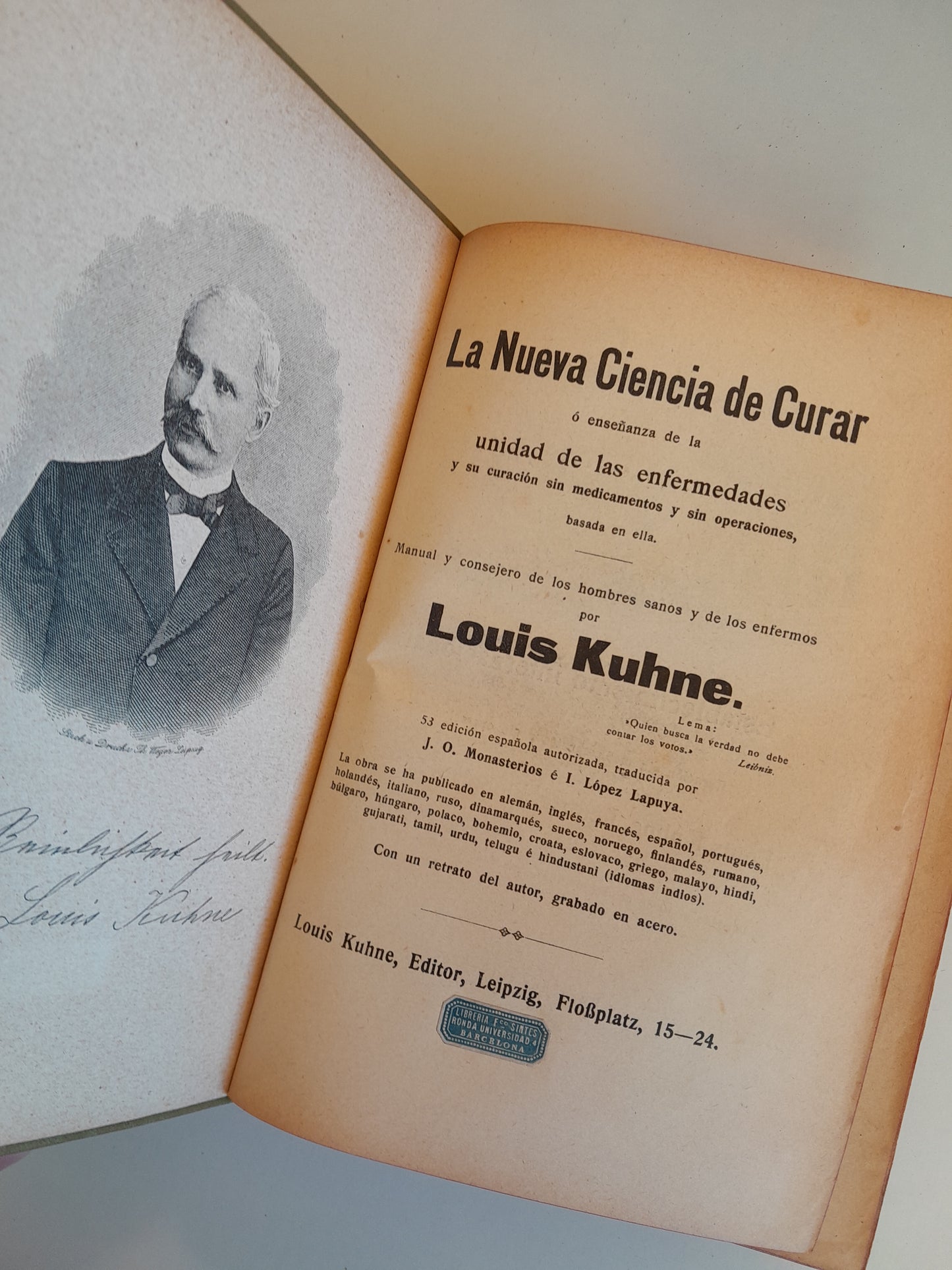 LA NUEVA CIENCIA DE CURAR - LOUIS KUHNE (LOUIS KUHNE, c.1920)