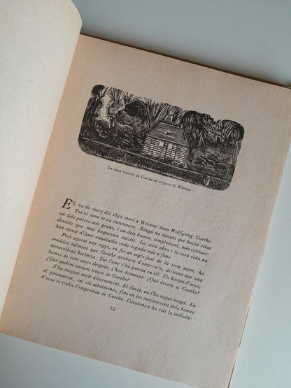 GOETHE: ANTOLOGIA QUE LA GENERALITAT DEDICA A LES ESCOLES DE CATALUNYA (1932)