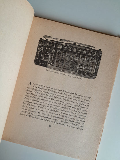 GOETHE: ANTOLOGIA QUE LA GENERALITAT DEDICA A LES ESCOLES DE CATALUNYA (1932)