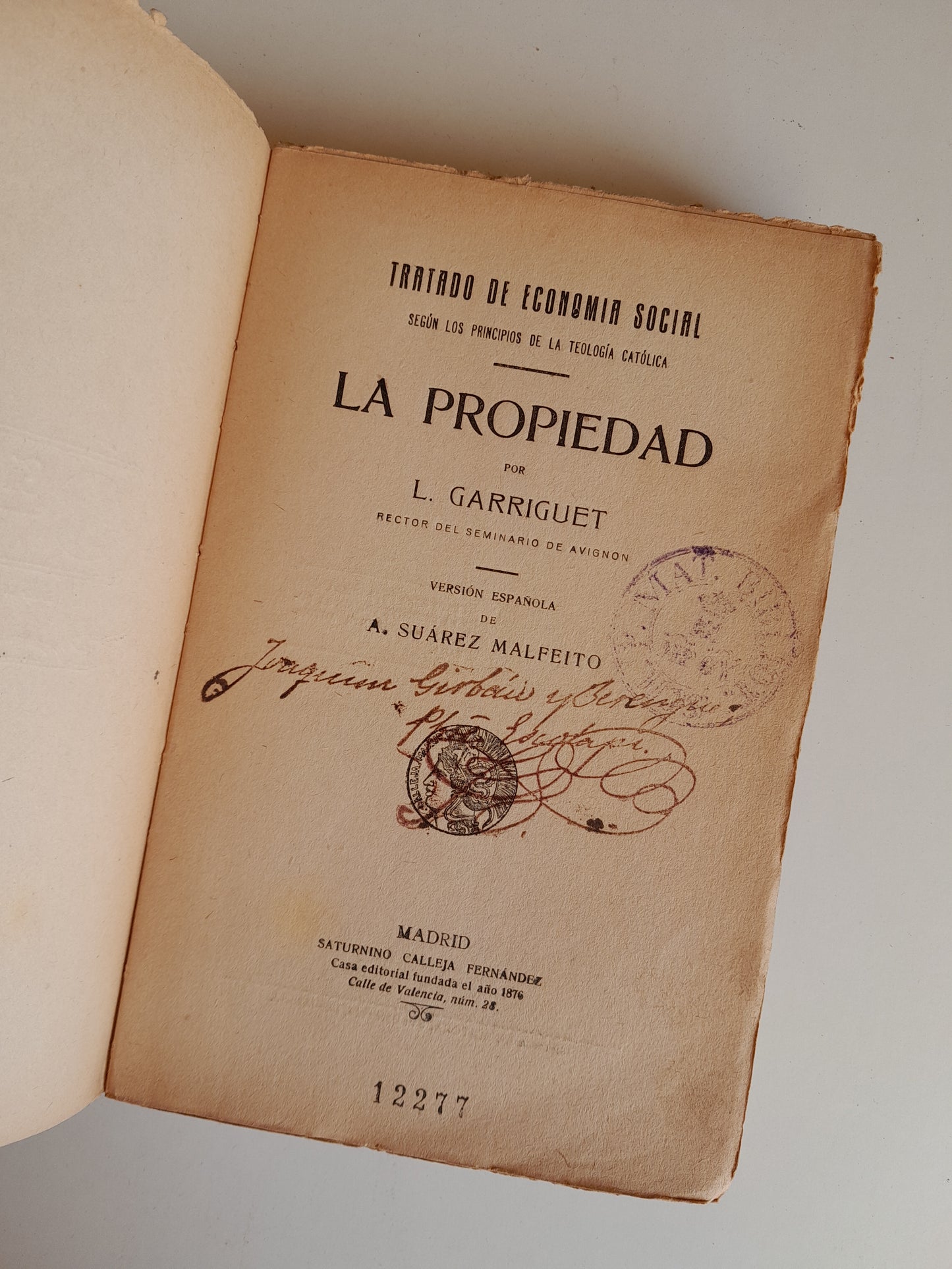 LA PROPIEDAD - L. GARRIGUET (CALLEJA, c.1920)