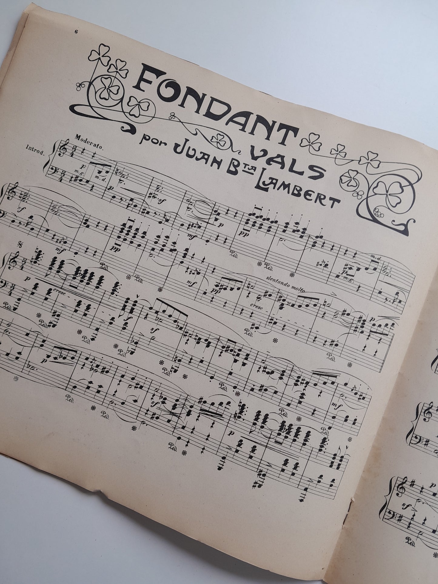 PARTITURA NAVIDADES 1903: 'MARRON GLACÉ BOSTON-VALS' Y 'FONDANT VALS' (1903)