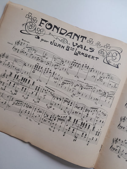 PARTITURA NAVIDADES 1903: 'MARRON GLACÉ BOSTON-VALS' Y 'FONDANT VALS' (1903)